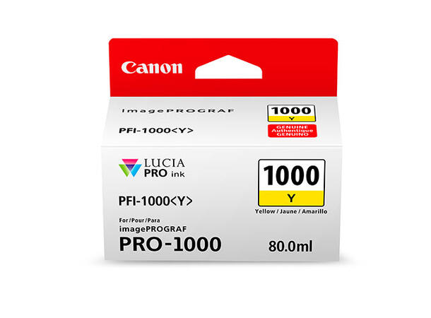 Canon Blekk LUCIA PFI-1000Y Gul Til Canon ImagePrograf Pro-1000 80ml 
